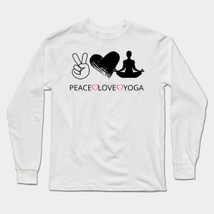 Peace, love and yoga Long Sleeve T-Shirt